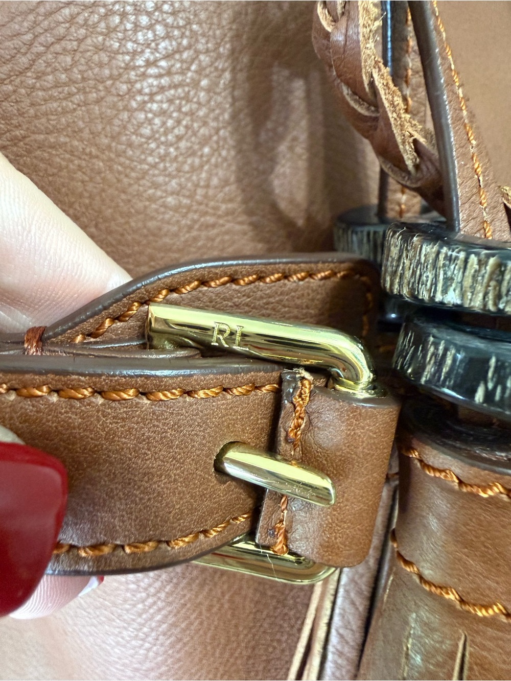 Ralph Lauren Collection Calfskin Leather Stirrup Tote - Picture 8 of 17